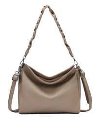ITALYSHOP24 Schultertasche Damen Tasche Shopper FLECHTOPTIK günstig online kaufen