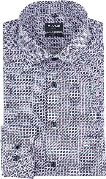 OLYMP Luxor Hemd Druck Lila - Größe 41 günstig online kaufen