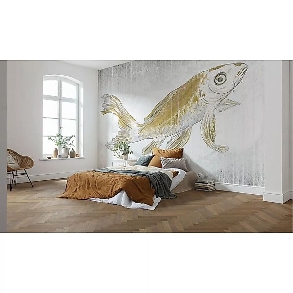 KOMAR Vlies Fototapete - Golden Koi - Größe 400 x 280 cm mehrfarbig günstig online kaufen