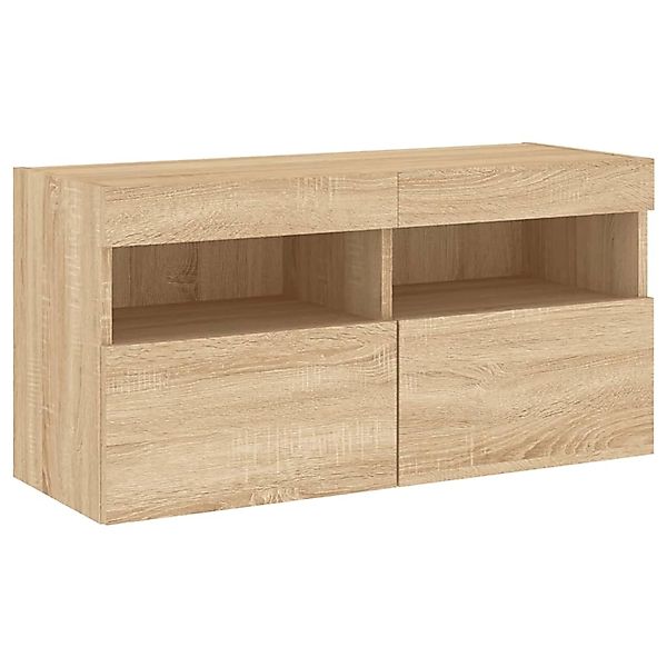 vidaXL TV-Wandschrank mit LED-Leuchten Sonoma-Eiche 80x30x40 cm 837201 günstig online kaufen