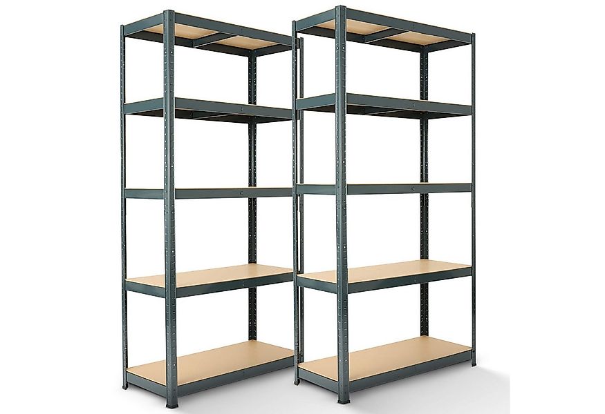 Arebos Schwerlastregal 180x90x30 cm, 5 Böden, 875 kg Traglast, Steckregal, günstig online kaufen