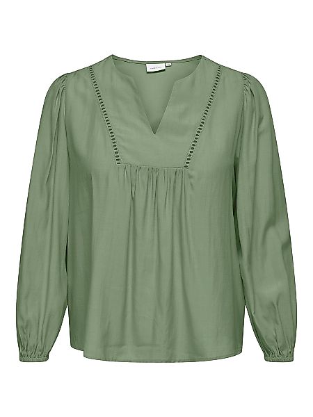 ONLY CARMAKOMA Blusenshirt Plus Size V-Ausschnitt günstig online kaufen