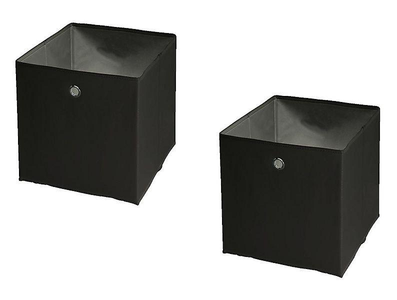 ARTRA Dekokorb Ordnungsboxen "Fabio" Schwarz 2er SET Aufbewahrungsbox Regal günstig online kaufen