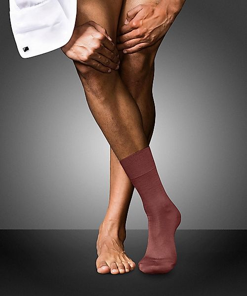 FALKE No. 6 Finest Merino & Silk Gentlemen Socken, Herren, 43-44, Rot, Uni, günstig online kaufen