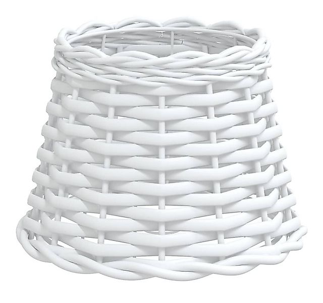 vidaXL Lampenschirm Lampenschirm Weiß Ø20x15 cm Korbweide günstig online kaufen