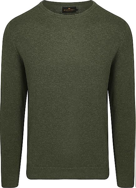 Steppin' Out Pullover Merinowolle Olivgrün - Größe S günstig online kaufen