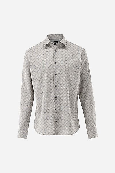 Hemd mit geometrischem Druck Slim Fit günstig online kaufen