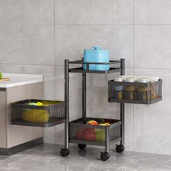 GarveeMore Küchenregal Universall multifunktionales Regal Küchenrollwagen, günstig online kaufen
