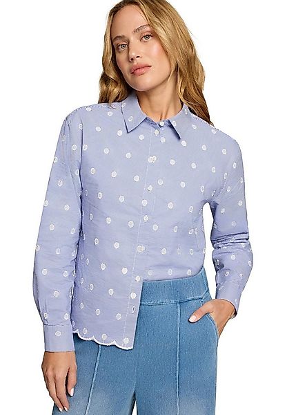 Zero Klassische Bluse Damen mit Streifen und Stickerei günstig online kaufen