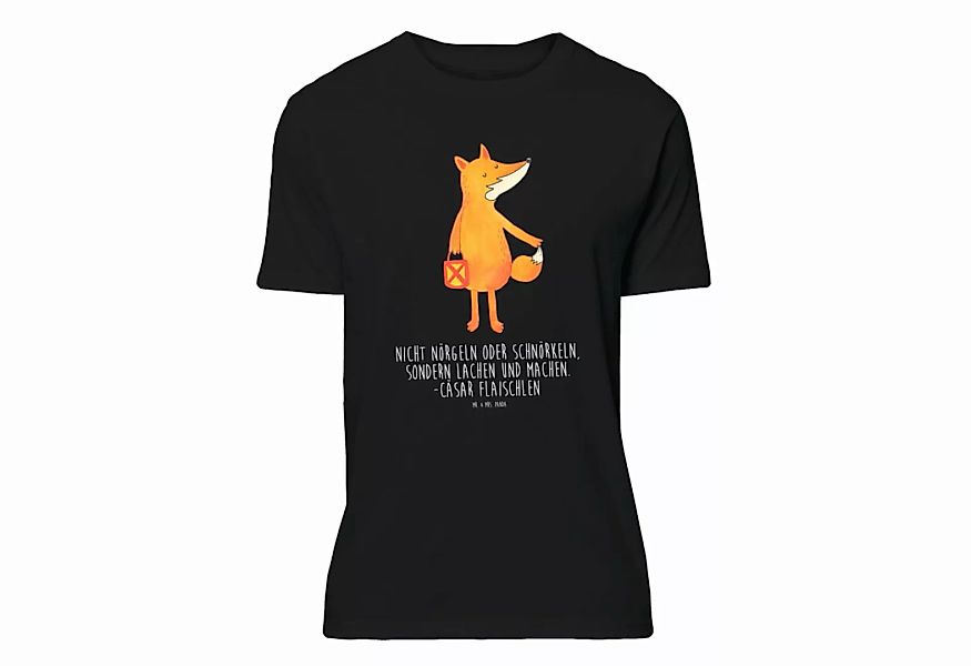 Mr. & Mrs. Panda T-Shirt Fuchs Laterne - Schwarz - Geschenk, selbstbewusst, günstig online kaufen
