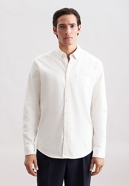 seidensticker Flanellhemd Regular 1/1 Button-Down-Kragen Uni günstig online kaufen