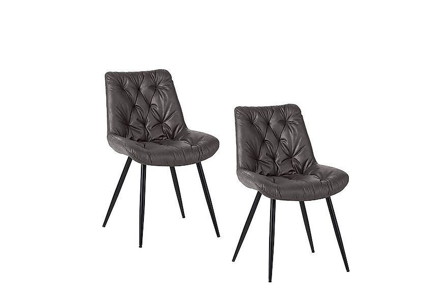 HTI-Living Esszimmerstuhl Esszimmerstuhl Antikanthrazit 2er Set Loryn (Set, günstig online kaufen