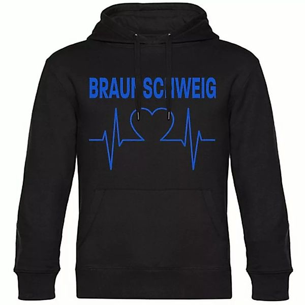 multifanshop Kapuzensweatshirt Braunschweig - Herzschlag - Pullover günstig online kaufen