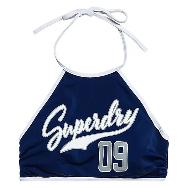 Superdry 90s Varsity Halter Bikini Oberteil XL Navy günstig online kaufen