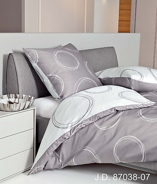 Janine Janine Mako-Satin Bettwäsche J.D. 87038 taupe Größe:  155x220 cm + 8 günstig online kaufen