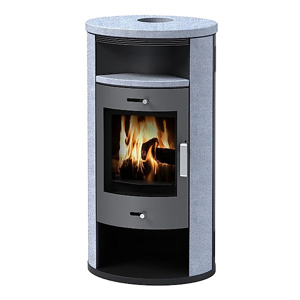 Accente Verona II Kaminofen 3.0 Granit Grau 7,5 kW günstig online kaufen