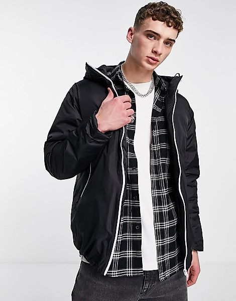 Pull&Bear – Leichte Jacke in Schwarz günstig online kaufen
