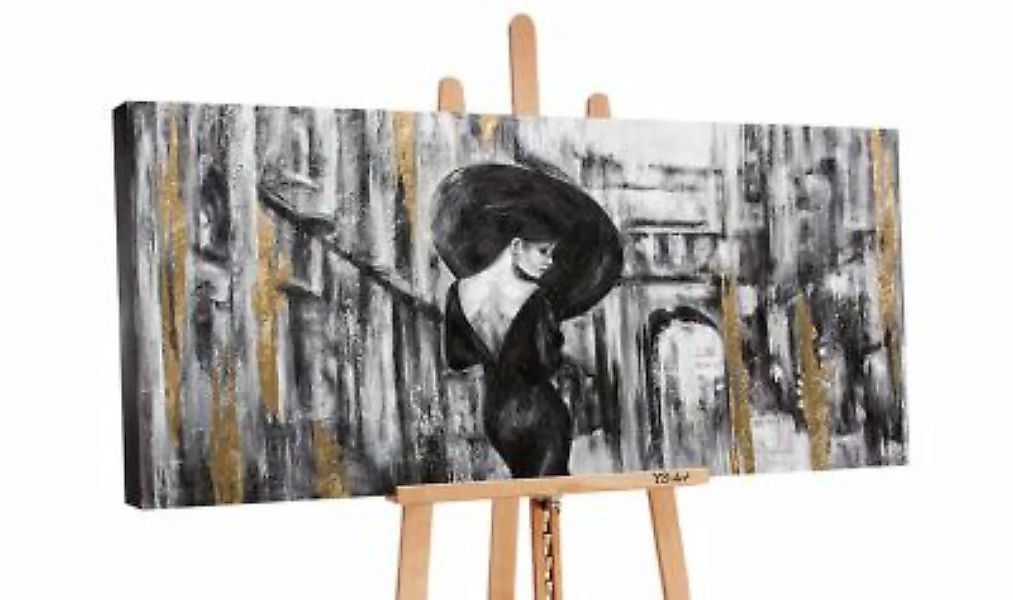 YS-Art™ Gemälde YS-Art Schwarz Goldenes Acryl Gemälde „Filmstreifen“, moder günstig online kaufen