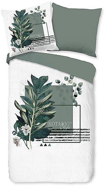PURE luxury collection Wendebettwäsche »Green Boho«, Mikrofaser, Pflegeleic günstig online kaufen