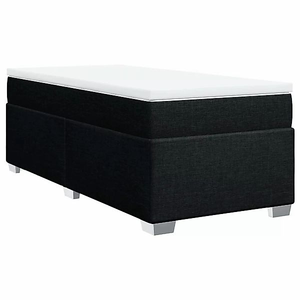 vidaXL Boxspringbett, Boxspringbett mit Matratze Schwarz 80x200 cm Stoff günstig online kaufen