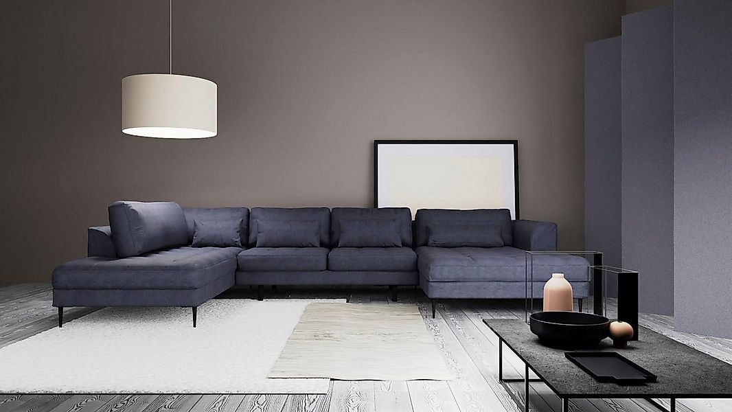 TRENDMANUFAKTUR Wohnlandschaft "Luzi, gemütliches Sofa, extra viel Platz, v günstig online kaufen
