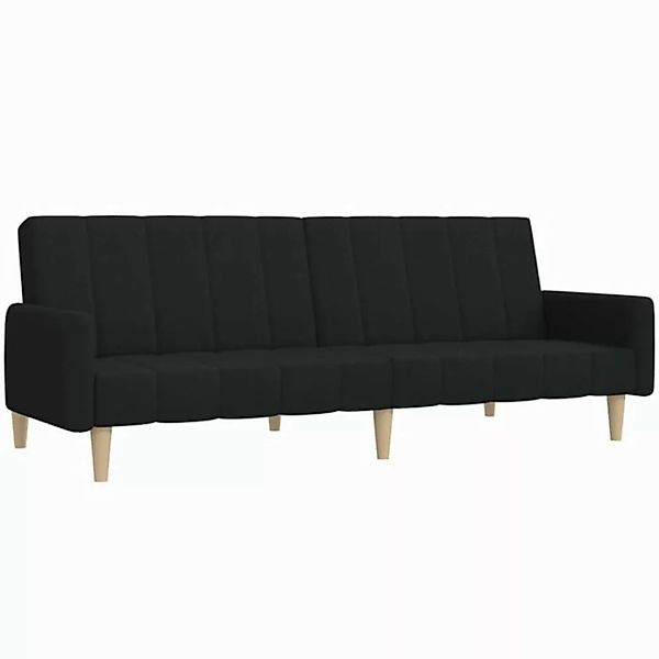 vidaXL Schlafsofa, Sofa 2-Sitzer Schwarz Stoff günstig online kaufen