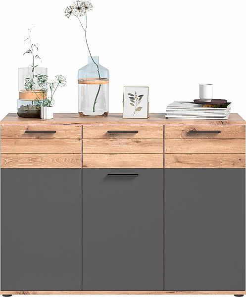 INOSIGN Sideboard "Riga, Breite 120cm, 3 Türen, 1 Schubkasten, 5 Einlegeböd günstig online kaufen