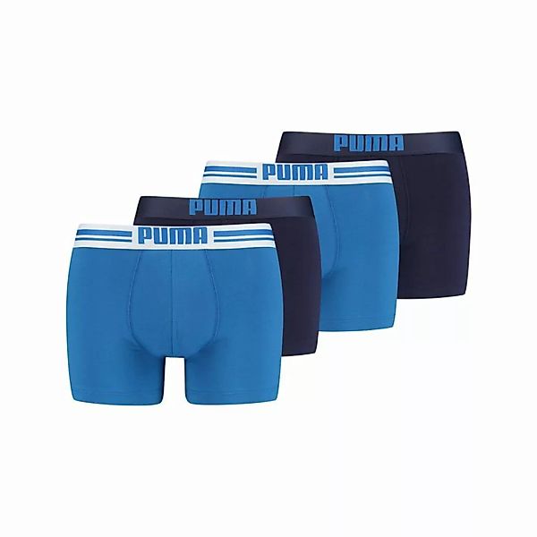 PUMA Herren Boxer Shorts, 4er Pack - Placed Logo ECOM, Cotton Stretch, Ever günstig online kaufen