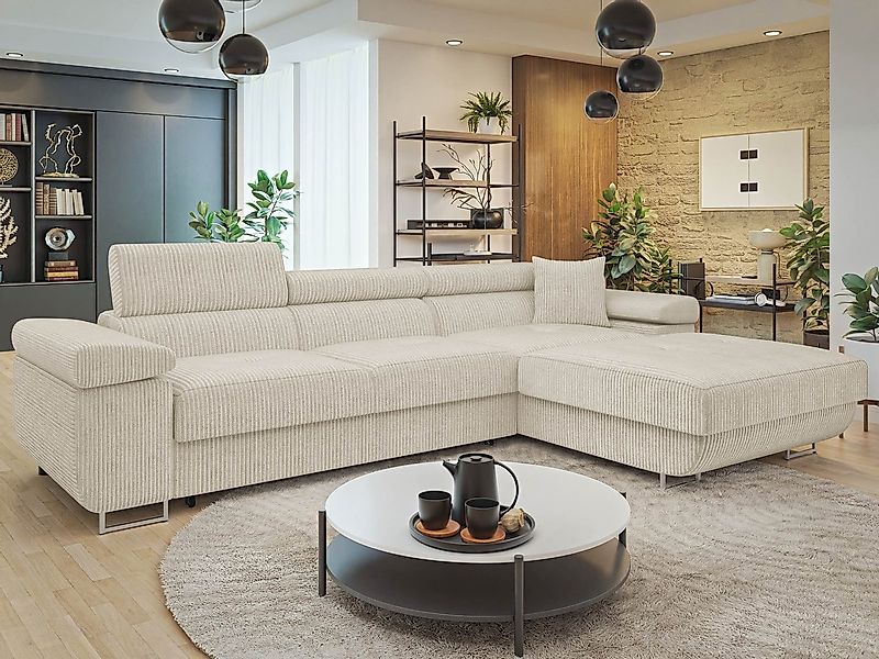 MIRJAN24 Ecksofa Torezio Mini Cord, mit Bettkasten und Schlaffunktion, Eins günstig online kaufen