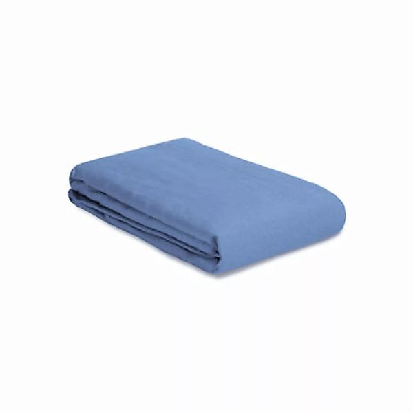 Bettbezug 140 x 200 cm  textil blau / Gewaschenes Leinen (zerknittertes Aus günstig online kaufen