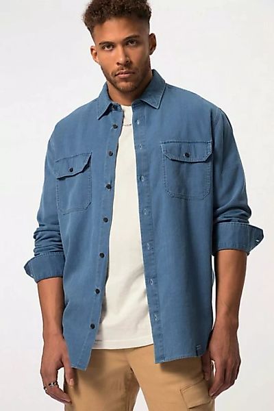 STHUGE Businesshemd STHUGE Jeansoptik-Hemd Langarm Kentkragen bis 8 XL günstig online kaufen