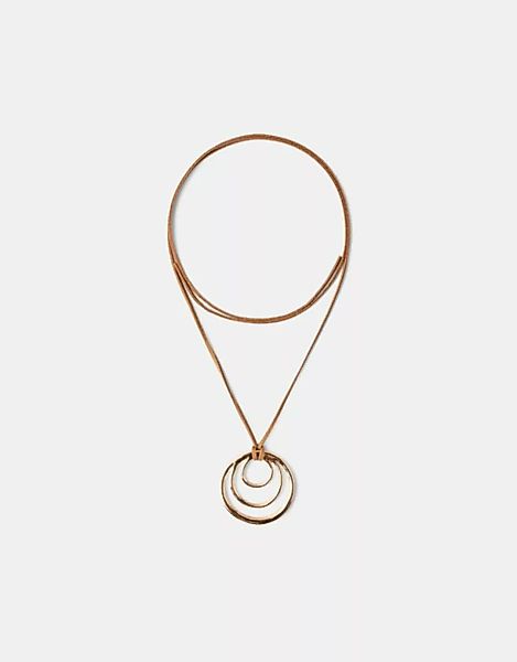 Bershka Halskette Mit Leinen Und Spirale Damen Gold günstig online kaufen