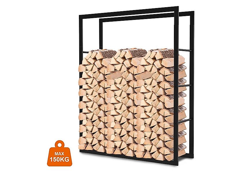 Clanmacy Kaminholzregal Brennholzregal für innen/außen 80x25x100 cm Metall günstig online kaufen