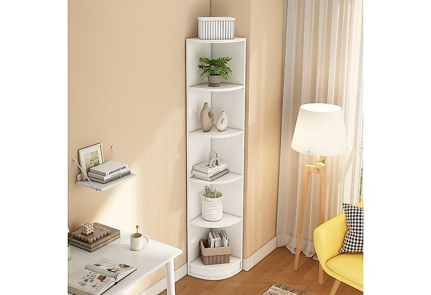 TavilaEcon Eckregal Bücherregal, Lagerregal, Dreieckiges Design & Fünfschic günstig online kaufen