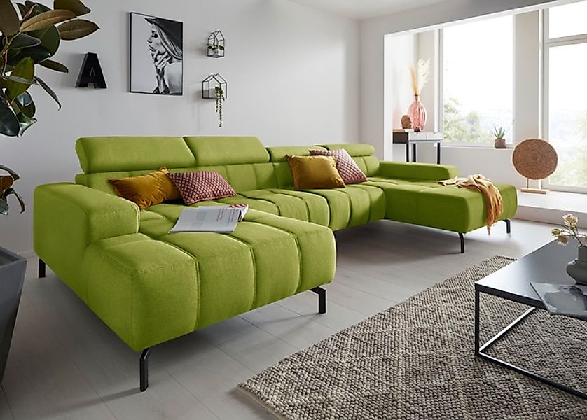 DOMO collection Wohnlandschaft »Cunelli tolle Sitznähte als Designelement, günstig online kaufen