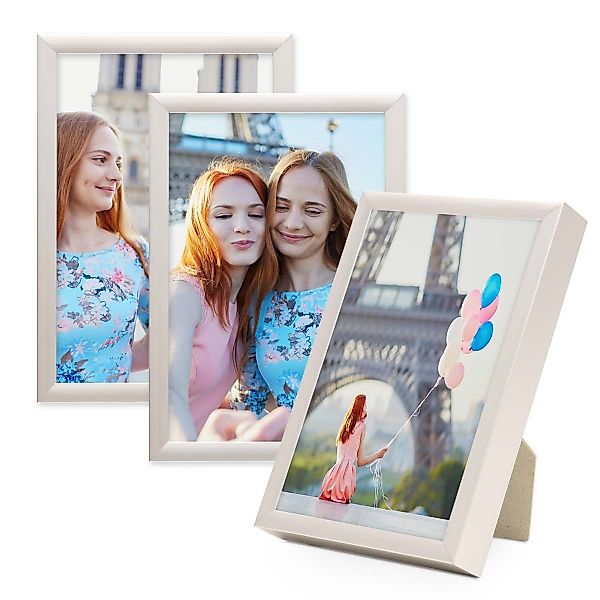 PHOTOLINI Bilderrahmen 3er Set Aluminium Modern günstig online kaufen