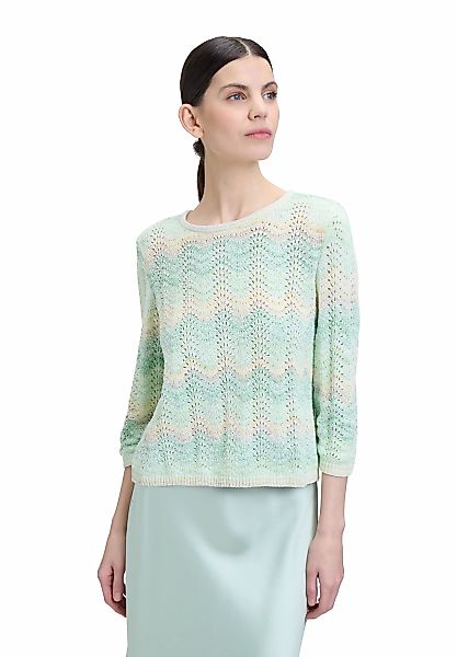 Cartoon Strickpullover "Cartoon Damen Lochstrick-Pullover mit Rundhalsaussc günstig online kaufen