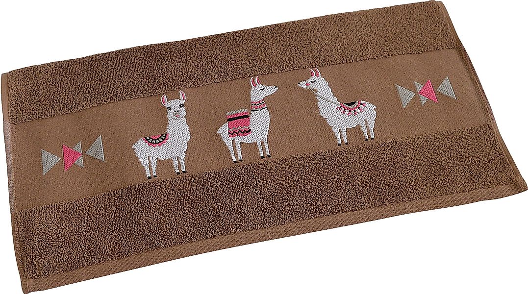 Dyckhoff Handtücher Lama, Walkfrottee (2-St), mit günstig online kaufen