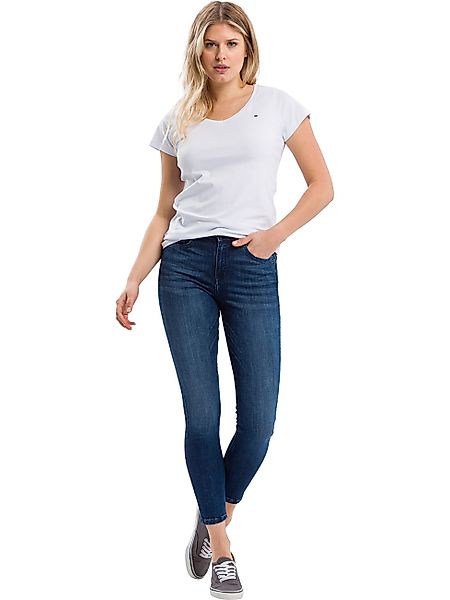 Cross Jeans Damen Jeans Judy - Super Skinny Fit - Blau - Dark Mid Blue Used günstig online kaufen