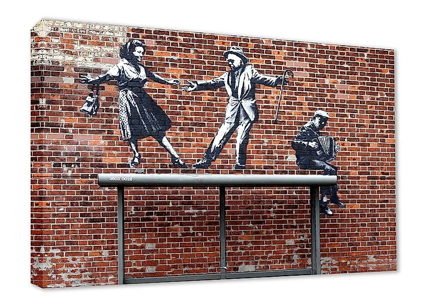 Leinwando Gemälde Leinwandbild Banksy Alte Leute günstig online kaufen