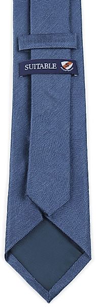 Suitable Krawatte Wolle/Seide Fischgrätenmuster Indigo - günstig online kaufen