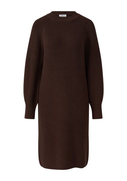 s.Oliver Midikleid Kleid Midi-Strickkleid mit Rippbündchen günstig online kaufen