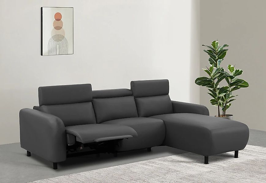 Home affaire Ecksofa "SKAANE Kunstleder, L-Form, 274 cm, manuelle u. elektr günstig online kaufen