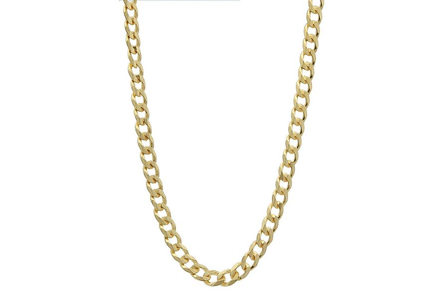 HOPLO Panzerkette Vergoldete Panzerkette 3,6 mm 925 Silber Gelbgold plattie günstig online kaufen