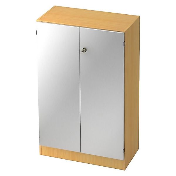 bümö Aktenschrank office Büroschrank - 3 Ordnerhöhen Dekor: Buche/Silber günstig online kaufen