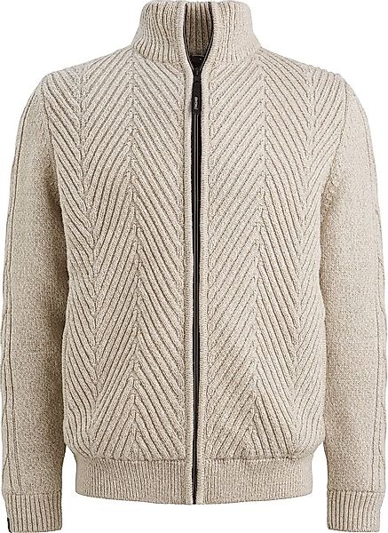 Vanguard Strickjacke Structure Wool Blend Beige - Größe 3XL günstig online kaufen