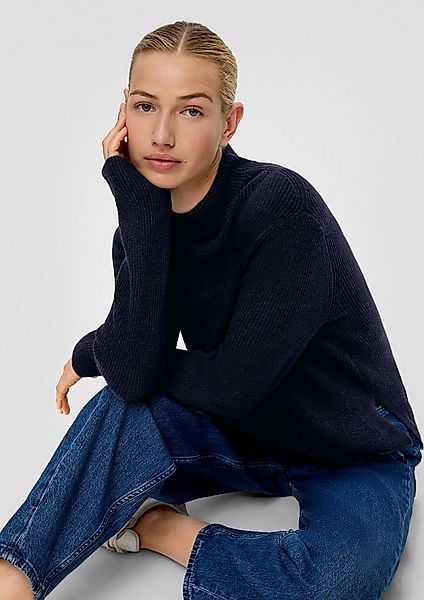 s.Oliver Longpullover Strickpullover Strickpullover mit Stehkragen günstig online kaufen