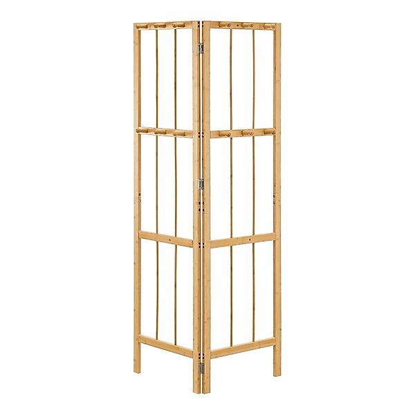 en.casa Garderobenpaneel, »Hyllestad« Klappgarderobe 165,5x92x8cm Bambus günstig online kaufen