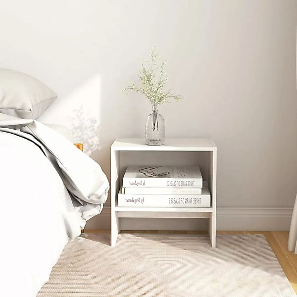 Nachttisch Weiß 40x30,5x40 Cm Kiefer Massivholz günstig online kaufen