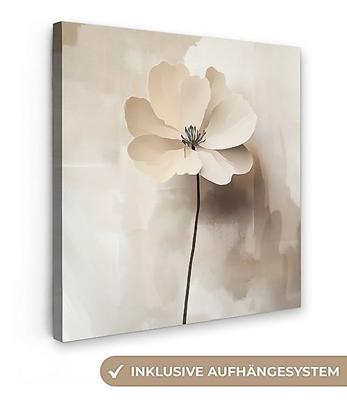OneMillionCanvasses® Leinwandbild Blume - Beige - Farbe - Schatten, Fotodru günstig online kaufen